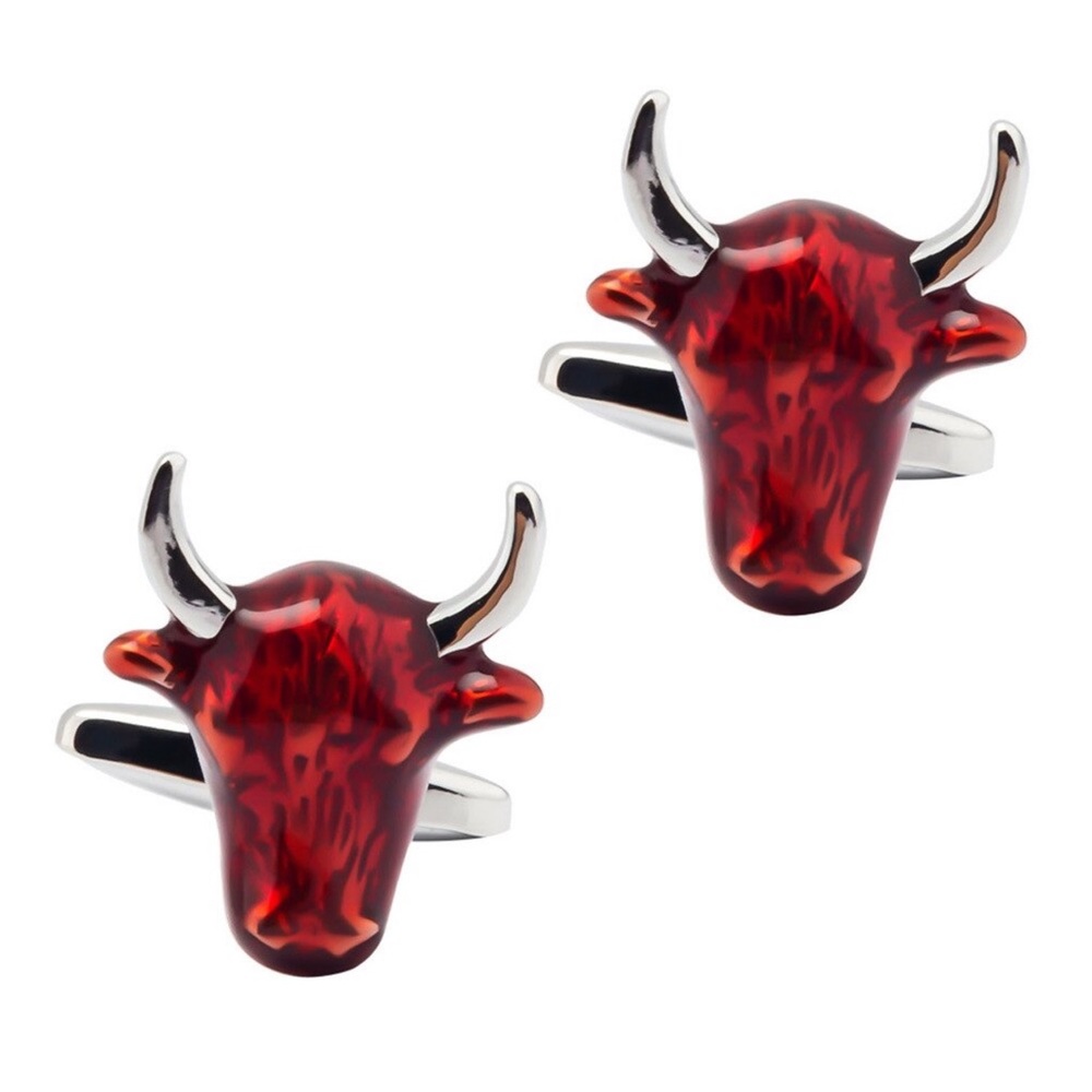 Handsome Red Bull Cufflinks
